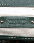 Pre-Loved Saïgon Souple Tote Goyardine Coated Canvas MM with Silver Hardware, Green