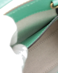 Pre-Loved Jumbo GG Mini Tote Tote Monogram Coated Canvas Mini with Gold Hardware, Beige and Green