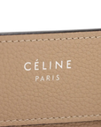 Pre-Loved Luggage Tote Leather Micro with Silver Hardware, Beige