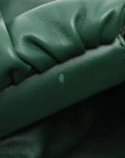 Pre-Loved The Chain Pouch Shoulder Bag Leather with Gold Hardware, Green