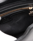 Pre-Loved Web Bucket Bag Bucket Bag Leather with Gold Hardware, Black