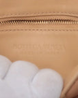 Pre-Loved Padded Cassette Crossbody Bag Intrecciato Leather with Gold Hardware, Beige