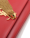 Pre-Loved Kate Tassel Crossbody Bag Leather Small with Gold Hardware, Red