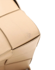 Pre-Loved Cassette Bucket Bucket Bag Intrecciato Leather Small, Beige