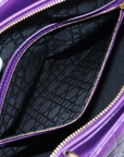 Pre-Loved Lady Dior Handbag Cannage Leather Large with Gold Hardware, Purple