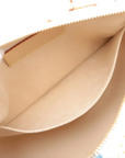 Pre-Loved Speedy Bandoulière Handbag Monogram Multicolore Coated Canvas 25 with Gold Hardware, White Multicolor