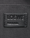 Pre-Loved Puzzle Fold Pouch Pochette Leather with Silver Hardware, Black