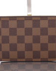 Pre-Loved Félicie Pochette Damier Canvas Coated with Gold Hardware, Brown