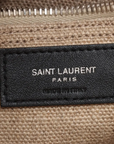 Pre-Loved Université Flat Crossbody Pouch Crossbody Bag Plain Canvas with Silver Hardware, Beige