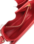 Pre-Loved Triomphe Shoulder Bag Leather Teen with Gold Hardware, Red