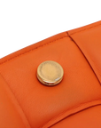 Pre-Loved Padded Cassette Crossbody Bag Intrecciato Leather with Gold Hardware, Orange