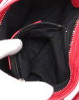 Pre-Loved Classic City Handbag Leather Mini with Silver Hardware, Red