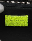 Pre-Loved Dopp Kit Pochette Monogram Coated Canvas with Silver Hardware, Neon Yellow