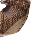 Pre-Loved Mamma Baguette Shoulder Bag Zucca Coated Canvas with Silver Hardware, Brown