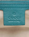 Pre-Loved GG Marmont Shoulder Bag Quilted Leather Small with Gold Hardware, Blue
