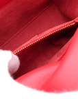 Pre-Loved Lady Dior Handbag Cannage Leather Mini with Gold Hardware, Red