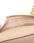 Pre-Loved GG Embossed Mini Chain Camera Bag Crossbody Bag Monogram Leather Mini with Gold Hardware, Beige