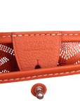Pre-Loved Artois Tote Goyardine Chevron Coated Canvas PM with Silver Hardware, Orange
