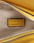 Pre-Loved Puzzle Crossbody Bag Leather Nano with Silver Hardware, Yellow