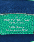 Pre-Loved Sac Plat Tote Monogram Leather XS with Silver Hardware, Green Blue Gradient
