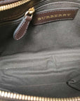 Pre-Loved Brooke Hobo Shoulder Bag Haymarket Check Coated Canvas with Gold Hardware, Beige