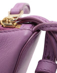 Pre-Loved Hammock Hobo Crossbody Bag Leather Mini with Gold Hardware, Purple