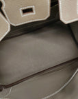 Pre-Loved Birkin Handbag Leather with Gold Hardware 25, Etoupe
