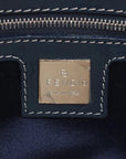 Pre-Loved Mamma Baguette Shoulder Bag Sequined with Silver Hardware, Silver