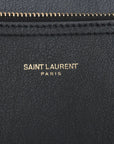 Pre-Loved Shopping Tote Leather with Gold Hardware, Black