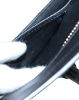 Pre-Loved Luggage Micro Tote Leather Micro with Gold Hardware, Light Blue, Teal Blue, and Black