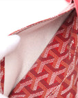 Pre-Loved Saint Louis Tote Goyardine Chevron Coated Canvas PM with Gold Hardware, Red