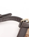 Pre-Loved Jackie Crossbody Bag Monogram Coated Canvas Mini with Gold Hardware, Beige Brown