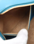Pre-Loved Amazona Handbag Leather Small with Gold Hardware, Blue