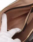 Pre-Loved Ophidia Handbag Monogram Coated Canvas Medium with Gold Hardware, Beige/Ebony
