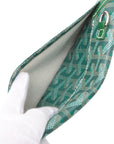 Pre-Loved Saint Louis Tote Goyardine Chevron Canvas Coated GM with Silver Hardware, Green