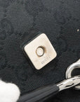 Pre-Loved Horsebit Chain Clutch Clutch Monogram Coated Canvas with Silver Hardware, Black