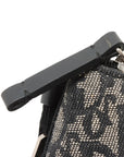Pre-Loved Trotter Shoulder Bag Trotter Coated Canvas with Silver Hardware, Black