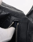 Pre-Loved Belt Bag Guccissima Leather with Silver Hardware, Navy
