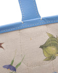 Pre-Loved Villette Tote Goyardine Chevron Coated Canvas PM, Light Blue