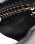 Pre-Loved Web Bucket Bag Bucket Bag Leather with Gold Hardware, Black