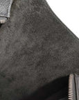 Pre-Loved Luggage Tote Leather Micro with Silver Hardware, Black
