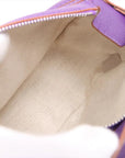 Pre-Loved Puzzle Crossbody Bag Leather Mini with Silver Hardware, Purple