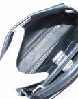 Pre-Loved Peekaboo Handbag Leather Mini with Silver Hardware, Black