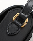 Pre-Loved 1955 Horsebit Crossbody Bag Leather Mini with Gold Hardware, Black