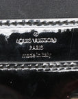 Pre-Loved Louise Clutch Patent Leather with Gold Hardware, Black