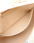 Pre-Loved Speedy Bandoulière Handbag Monogram Multicolore Coated Canvas 25 with Gold Hardware, White Multicolor