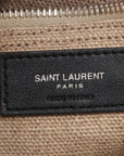Pre-Loved Université Flat Crossbody Pouch Crossbody Bag Plain Canvas with Silver Hardware, Beige