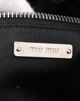 Pre-Loved Crossbody Bag Crochet Raffia with Silver Hardware, Black