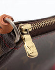 Pre-Loved Pochette Accessoires Cerises Pochette Monogram Coated Canvas with Gold Hardware, Brown