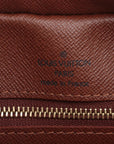 Pre-Loved Nil Crossbody Bag Monogram Coated Canvas with Gold Hardware, Brown